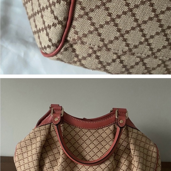 Authentic Gucci Diamanté Canvas Sukey Bag - Picture 5 of 10